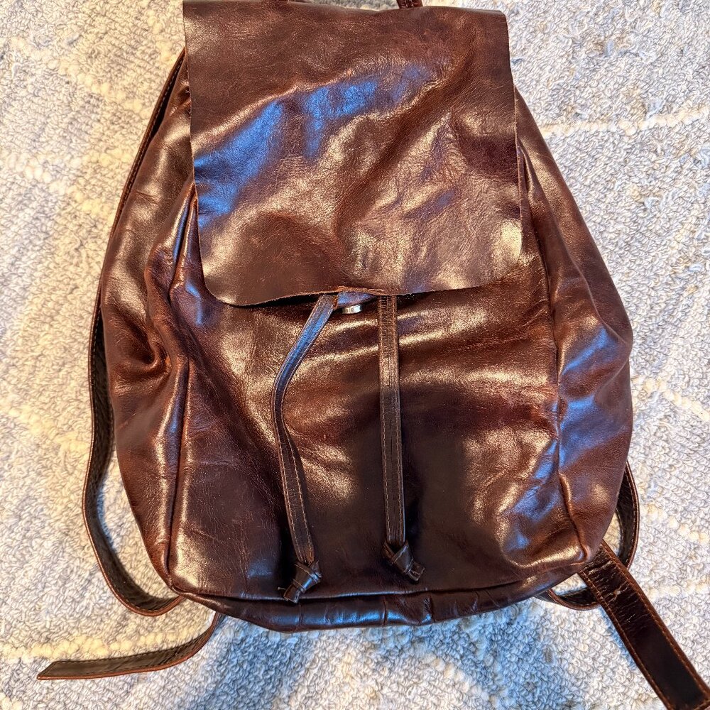VINTAGE VILLAGE TANNERY LEATHER BACKPACK